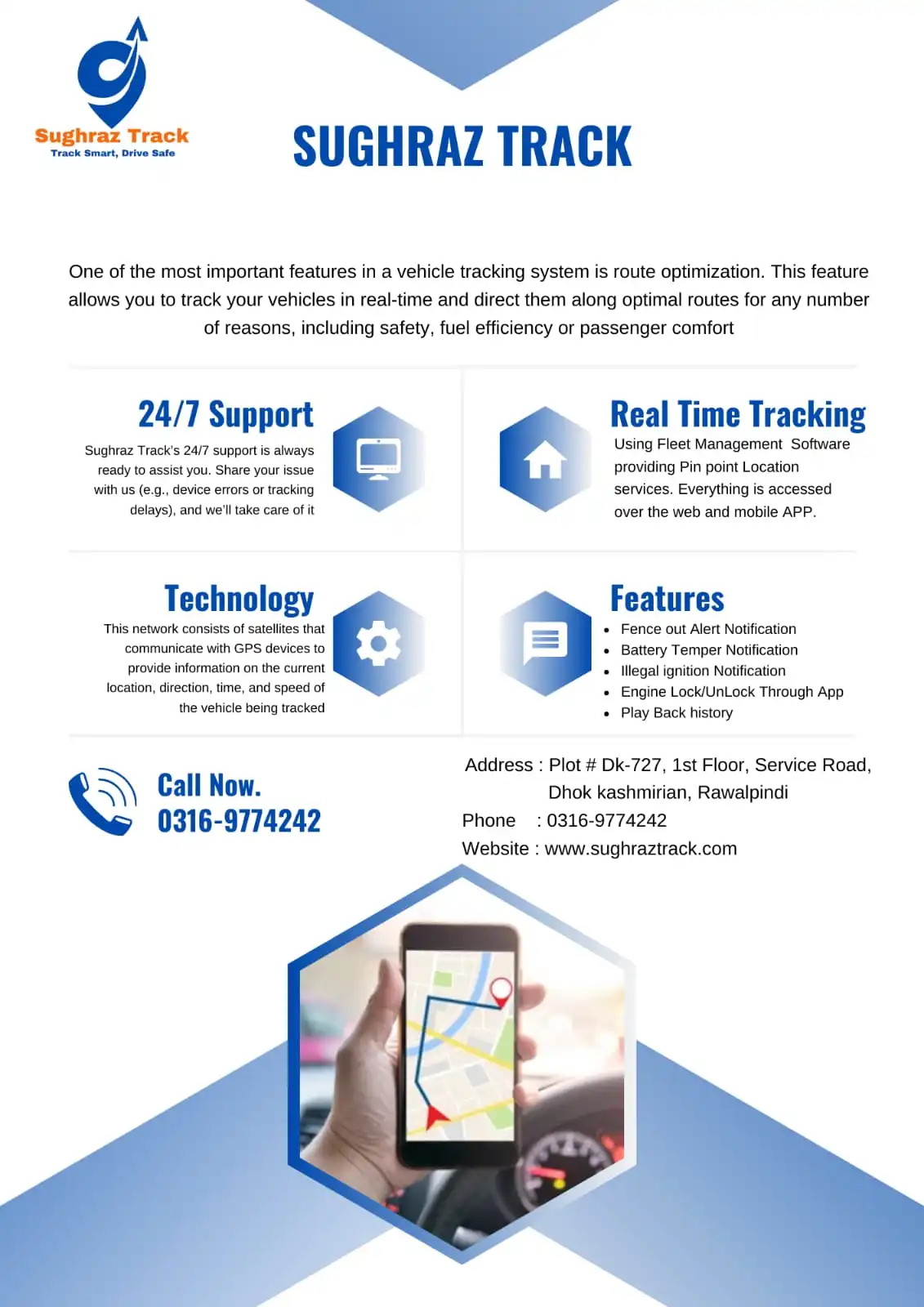 Tracker Company in Pakistan - Sughraz Track